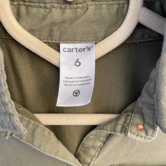 Carter's Green Button Down Blouse - Size 6 - Picture 4 of 8